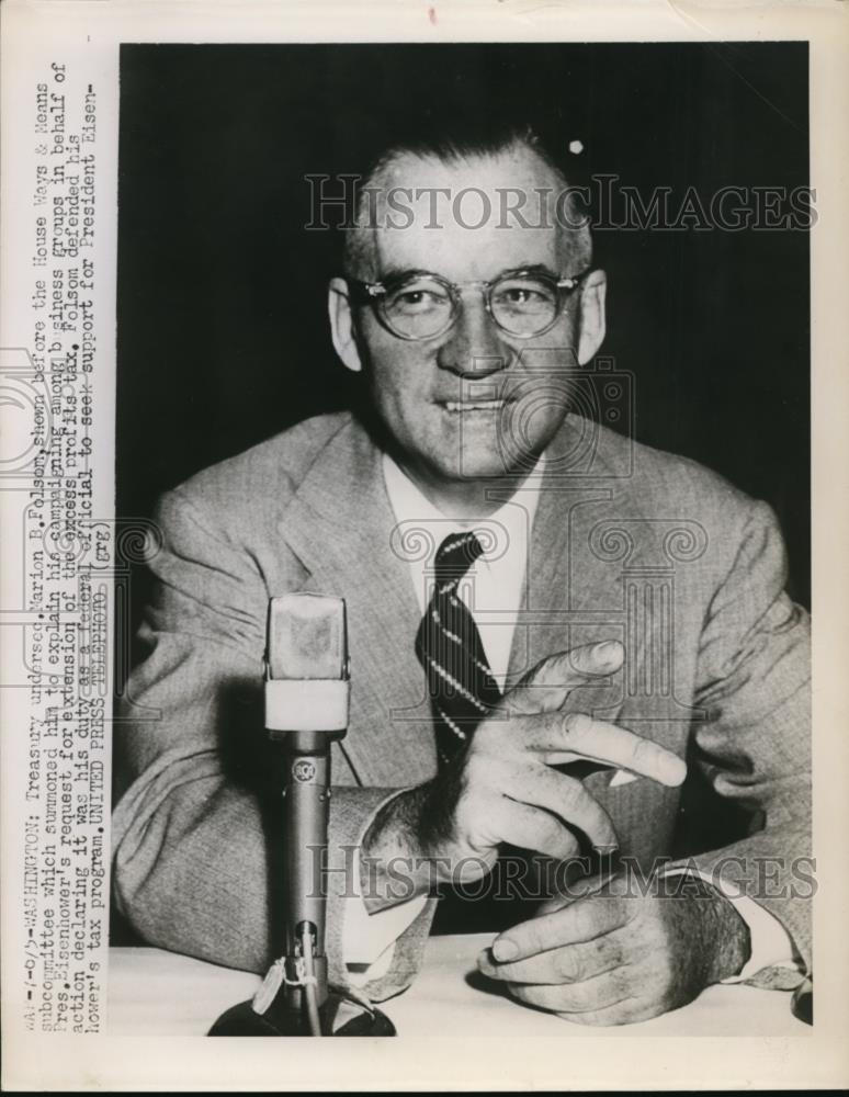 1963 Press Photo Treasury Undersecretary Marion B Folsom At House Way ...