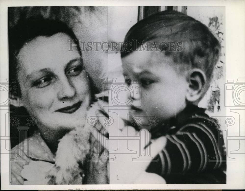 1943 Press Photo Chicago Mrs Natalie Elizabeth Palmer(L) hunted by police. - Historic Images