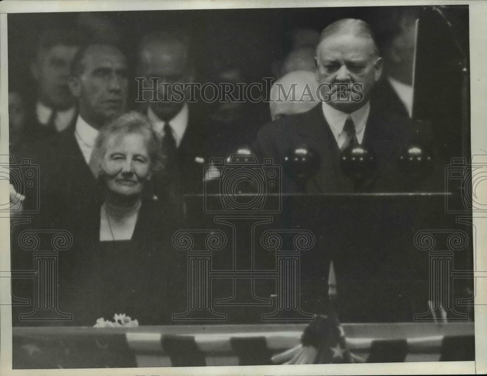 1922 Press Photo Mrs Roosevelt &amp; President Hoover - nee64827 - Historic Images