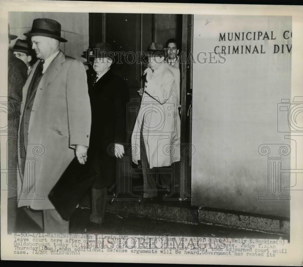 1948 Press Photo John Lewis UWA President &amp; Chief Counsel Welly Hopkins - Historic Images