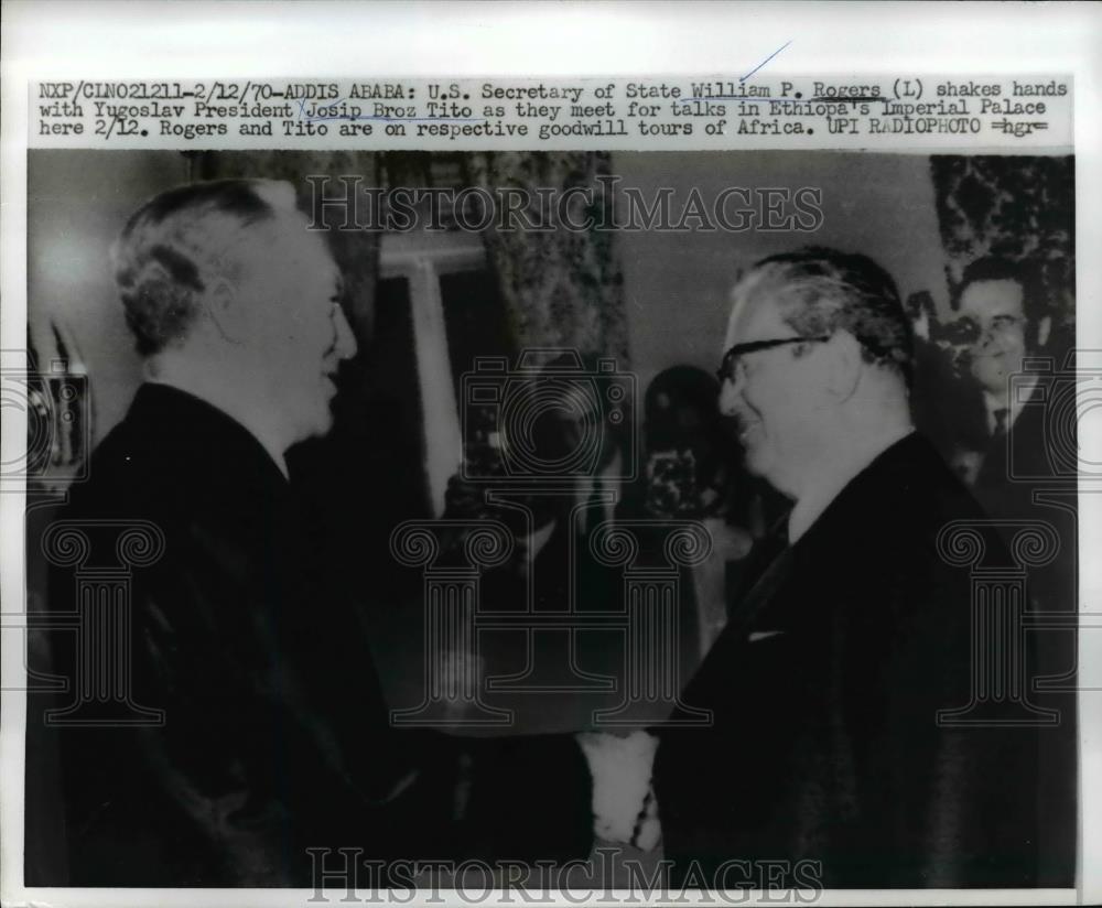 1970 Press Photo Addis Ababa Secy of State William P Rogers - Historic Images