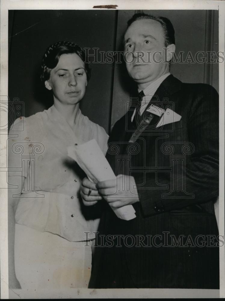 1938 Press Photo Dorothy Paulson elected co-chairman and Donald Hornbeck. - Historic Images