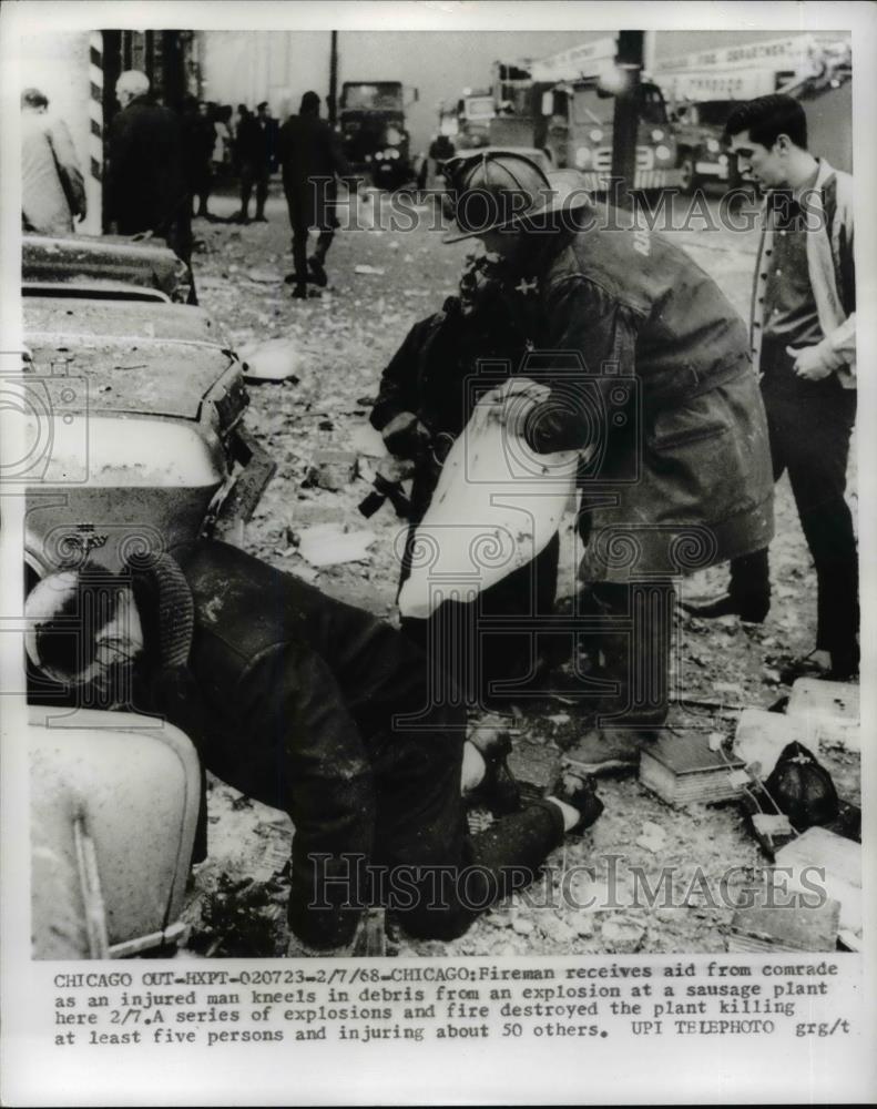 1968 Press Photo Chicago Illinois, Sausage Plant Explosion, Killed Five People - Historic Images