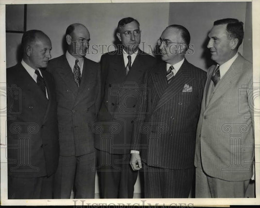 1936 Press Photo Los Angeles the "Committee of Five" charged with plan. - Historic Images