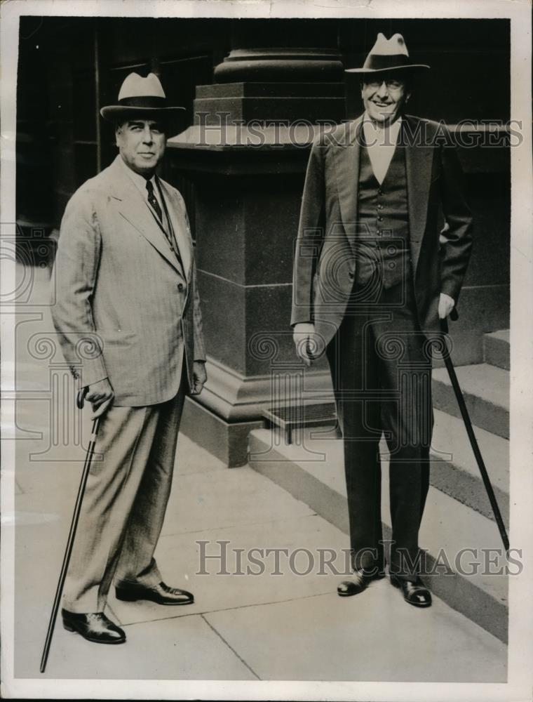 1935 Press Photo Nomer S. Summings, Mr. Kramer Attorney Scotland Yard London - Historic Images