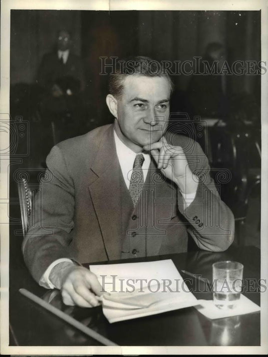 1937 Press Photo Justin Miller appears before Senate Judiciary Committee - Historic Images