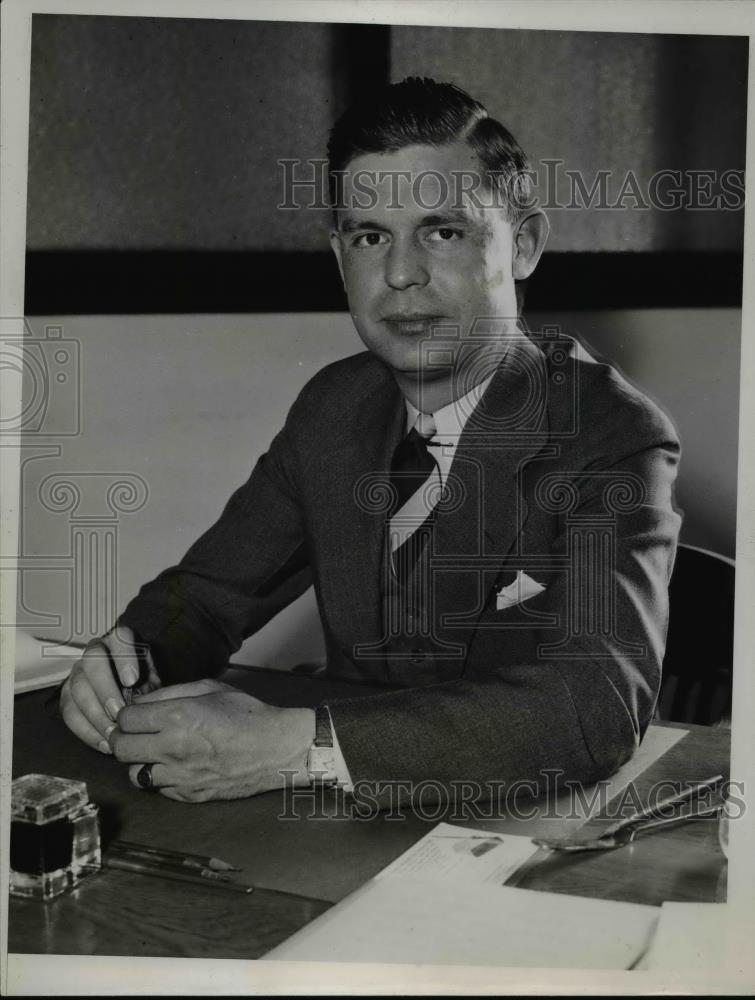 1936 Press Photo J Kenneth Bradley Chairman of Young Republicans - Historic Images