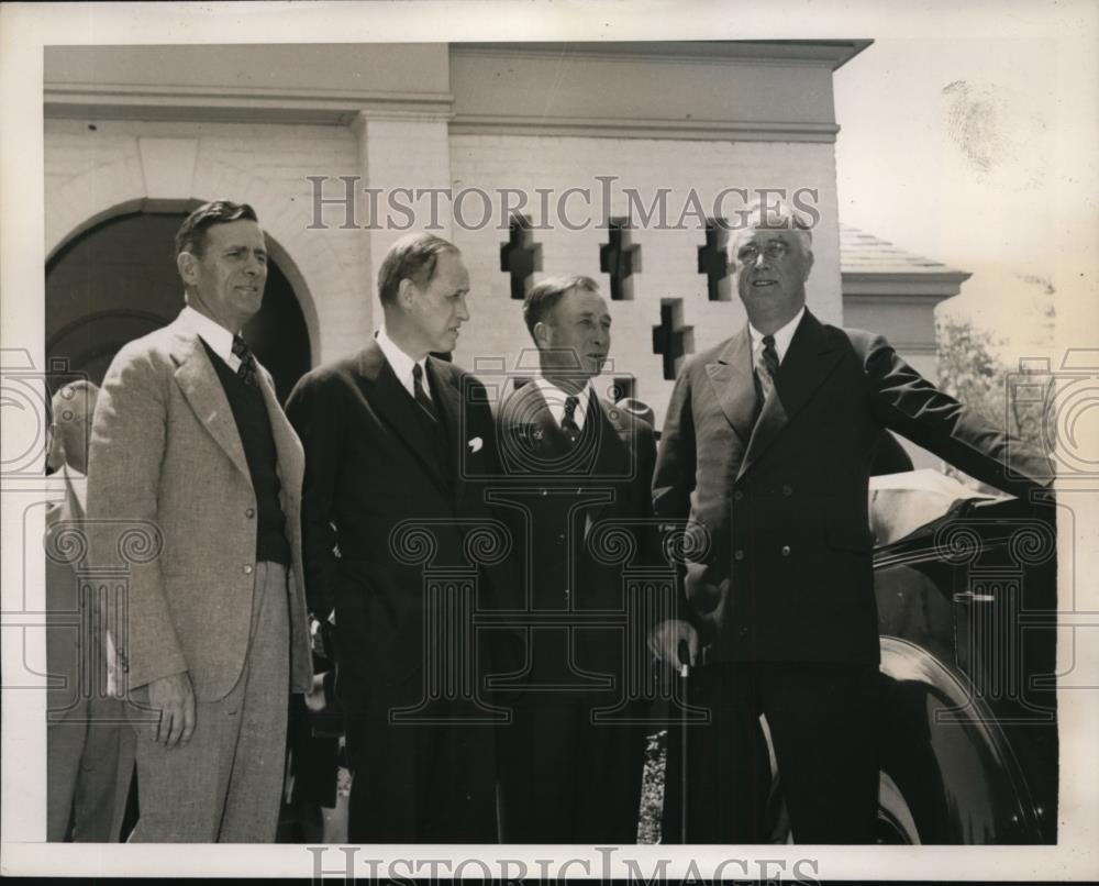 1939 Press Photo President Franklin Roosevelt Attends Easter Service in Warm Spr - Historic Images