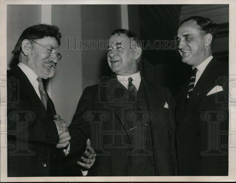 1938 Press Photo Sen.J. Hamilton Lewis, Alben W. Barkley, Sherman Minton - Historic Images