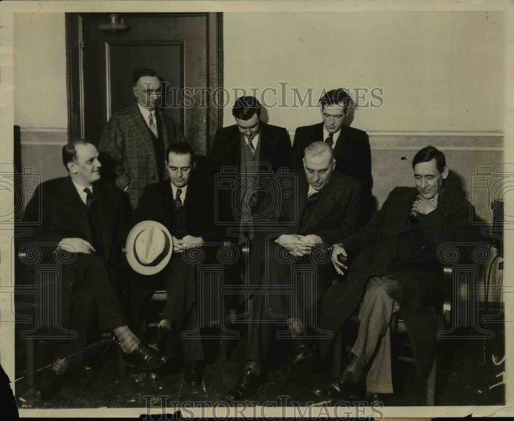 1932 Press Photo Eight men are in custody charged with many kidnappings. - Historic Images