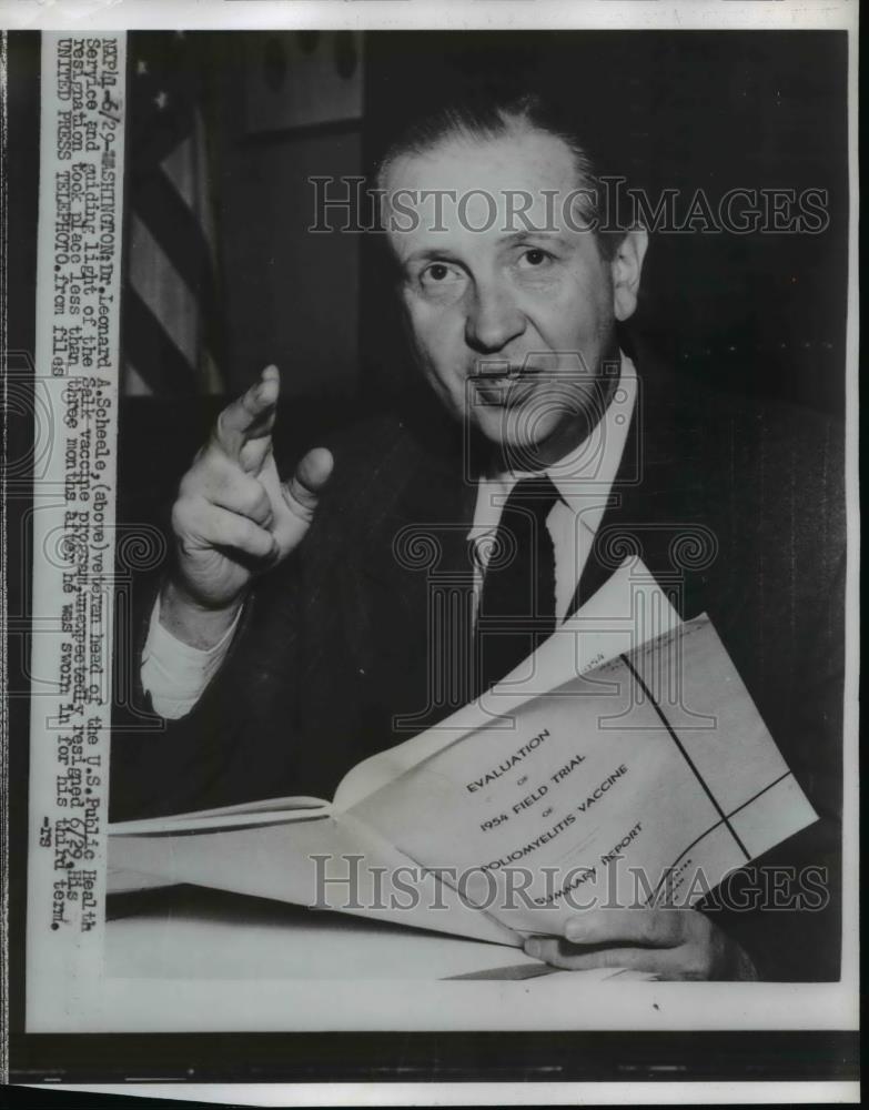 Press Photo Leonard Scheale Head of US Public Health Service - Historic Images