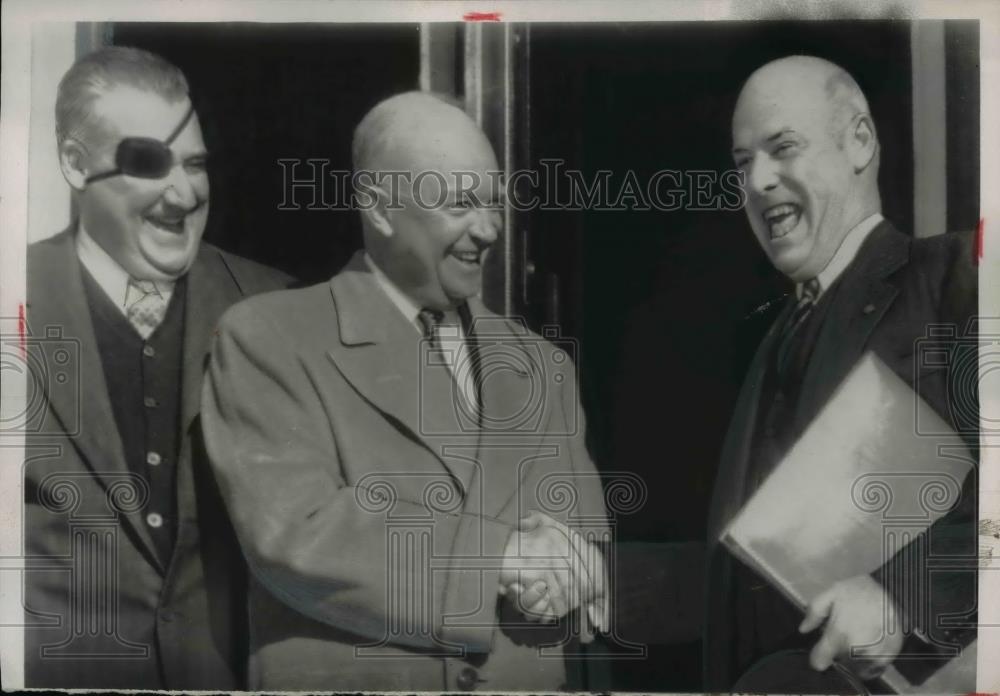 1955 Press Photo President Eisenhower & Commerce secretary Sinclair Weeks - Historic Images