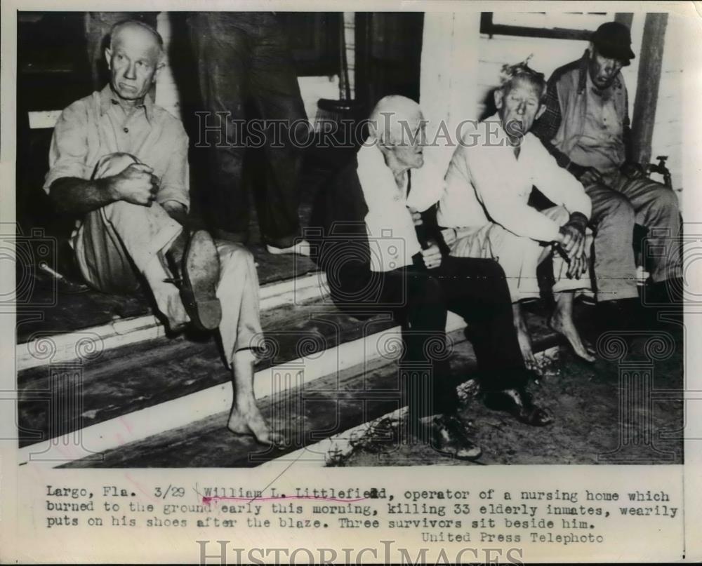 1953 Press Photo William L. Littlefield Nursing home fire killing 33 - Historic Images