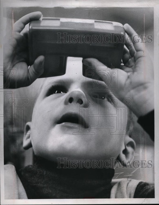 1967 Press Photo Mattew Lopiccolo Holding A Toy - Historic Images