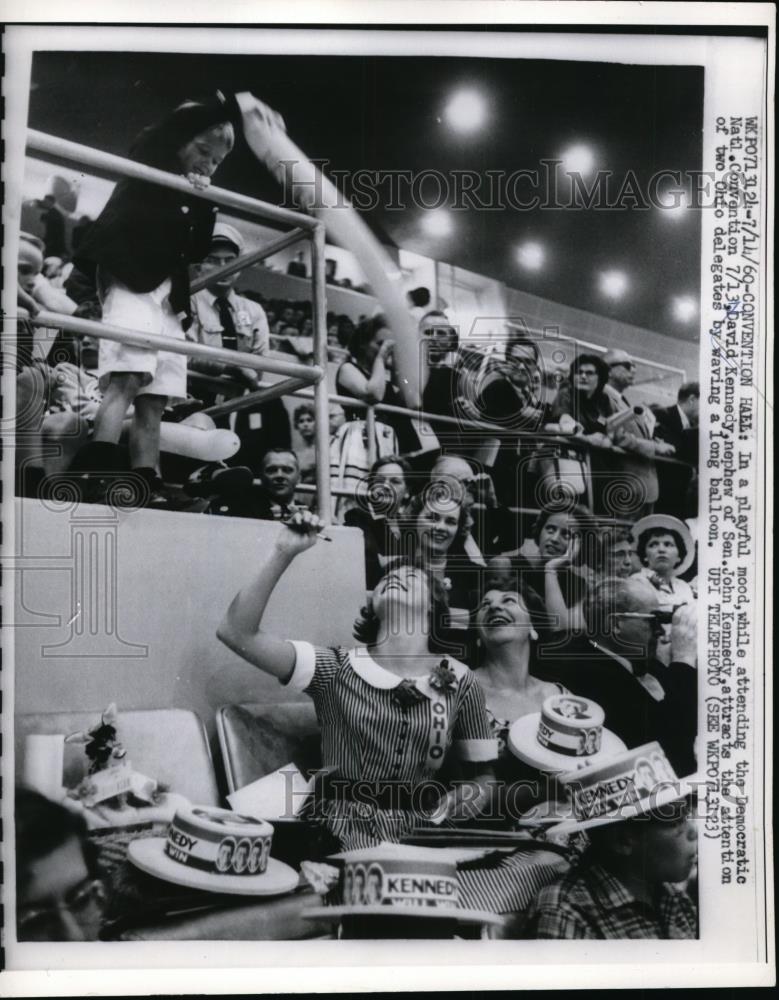 1960 Press Photo Convention Hall Democratic natl Convention David Kennedy - Historic Images