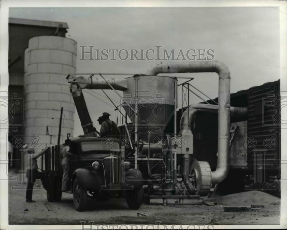 1942 Press Photo Cotton Picking Spearmax, Texas - Historic Images