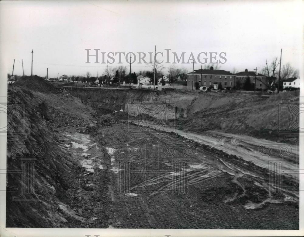 1969 Press Photo Construction on I-90 in Ohio - Historic Images