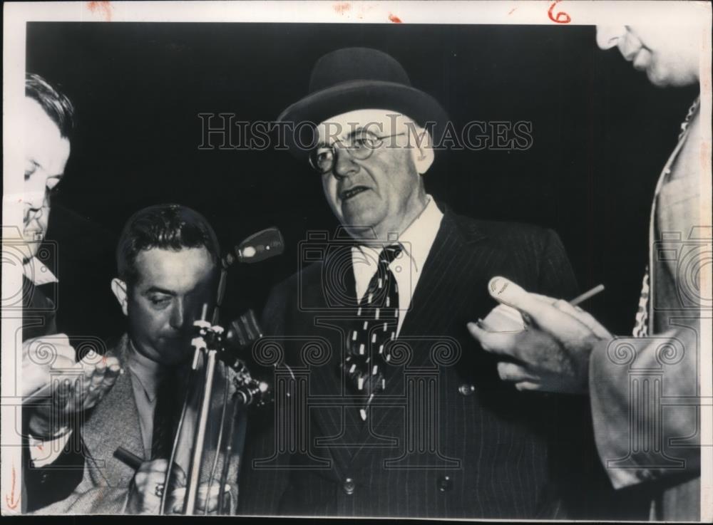 1950 Press Photo John foster Dulles, Foreign Affairs Counsellor at Los Angeles. - Historic Images