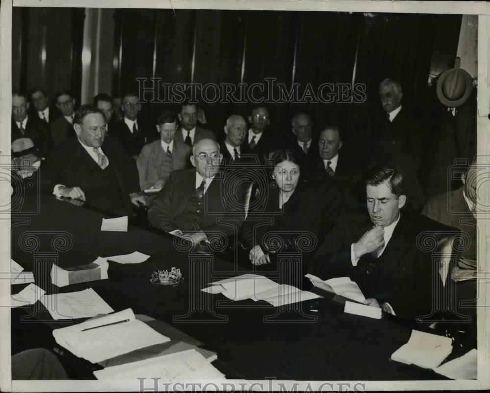 1933 Press Photo Henry Wallace,Sec. of Agriculture testified at Senate. - Historic Images