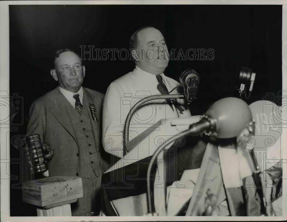 1936 Press Photo Senators Bennett Champ Clark, Joseph Robinson at DNC Convention - Historic Images