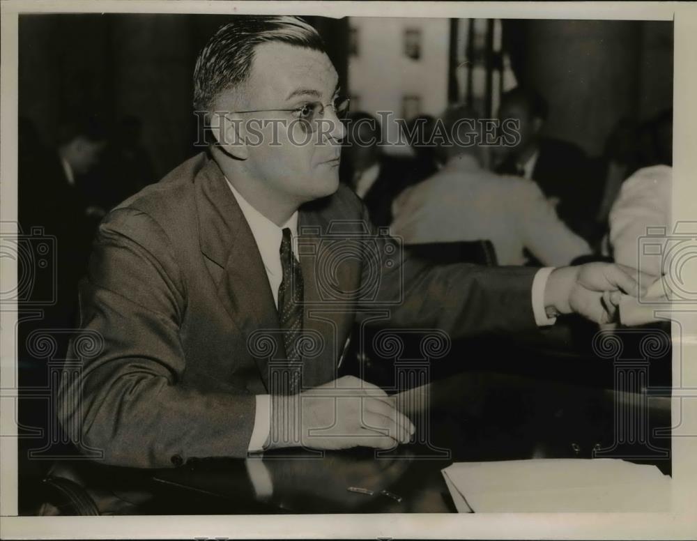 1936 Press Photo G Eugene Ivy at Civil Liberties Committee Inquiry - Historic Images