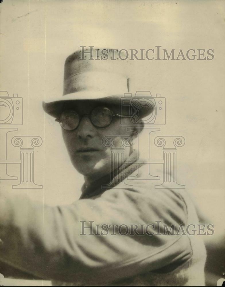 1928 Press Photo George Bennett recovered from serious Car accident Injury - Historic Images