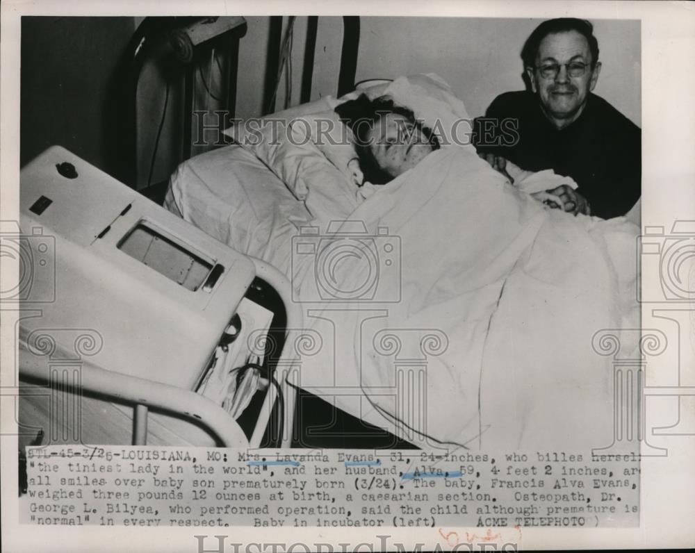 1951 Press Photo Louisiana Mo Mrs Lavanda Evans and Husband Alva - Historic Images