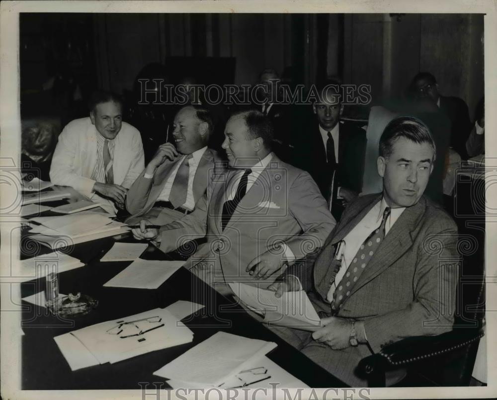 1939 Press Photo Washington DC Sen Worth Clark Sen Robert Taft Sen John Damaher - Historic Images