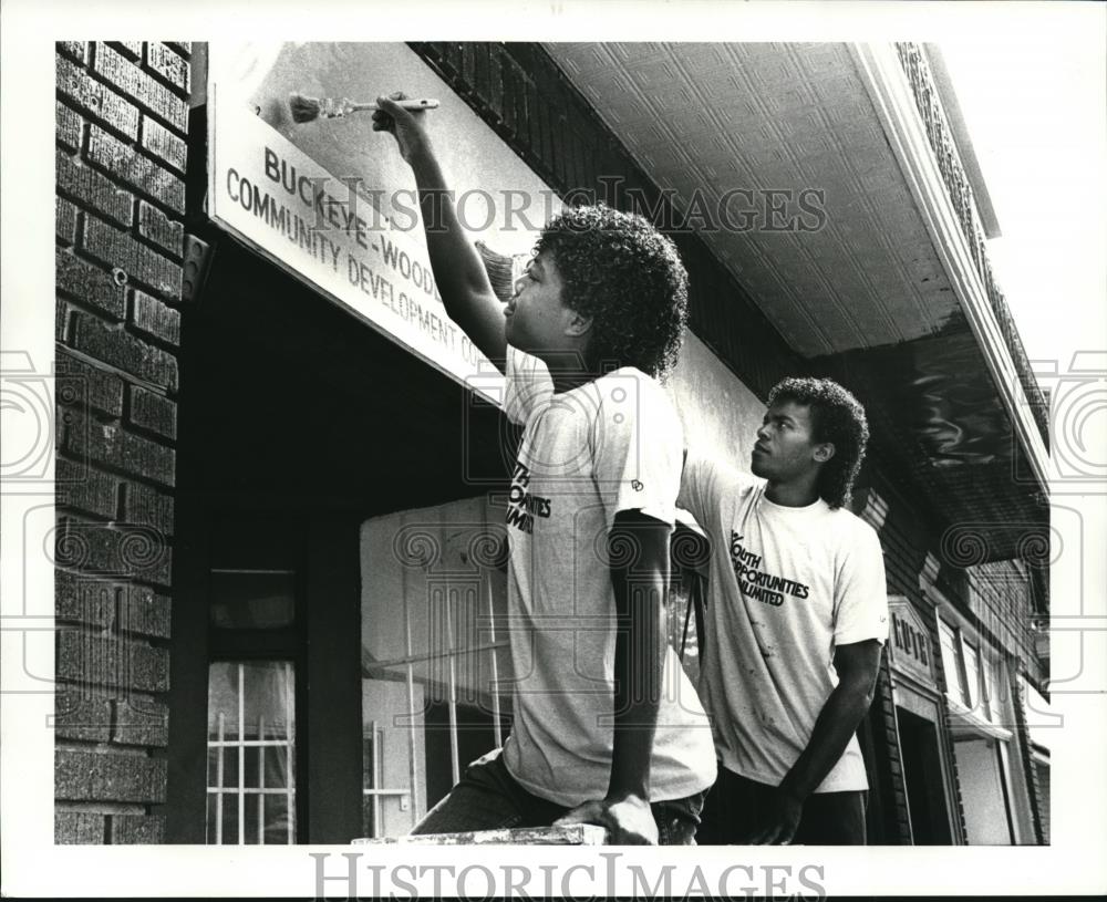 1985 Press Photo Youngsters of Buckeye Evaluation and Tech Institute. - Historic Images
