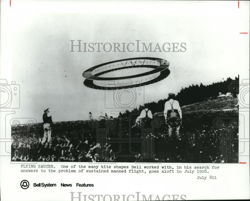 1972 Wire Photo The kite shape Bell, research answer to manned flight in 1908 - Historic Images