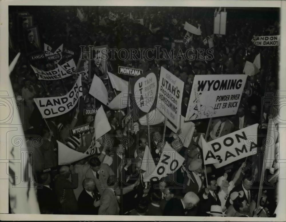 1939 Press Photo general view of GOP convention as Gov Alf M Landon of Kansas - Historic Images