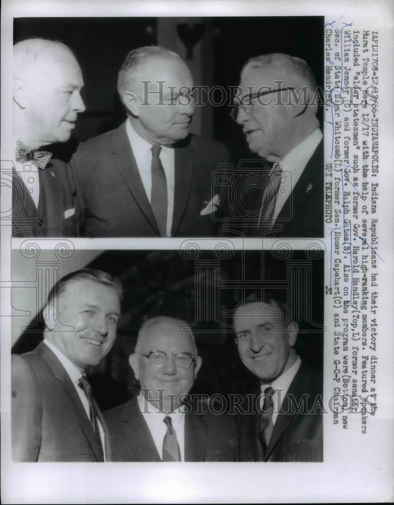 1966 Press Photo Republican Governor Harold Handley of Indiana & Other Republica - Historic Images