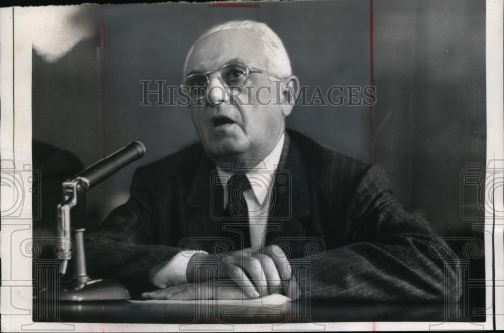 1957 Press Photo Nathan Shefferman Testifying before Senate Committee - Historic Images