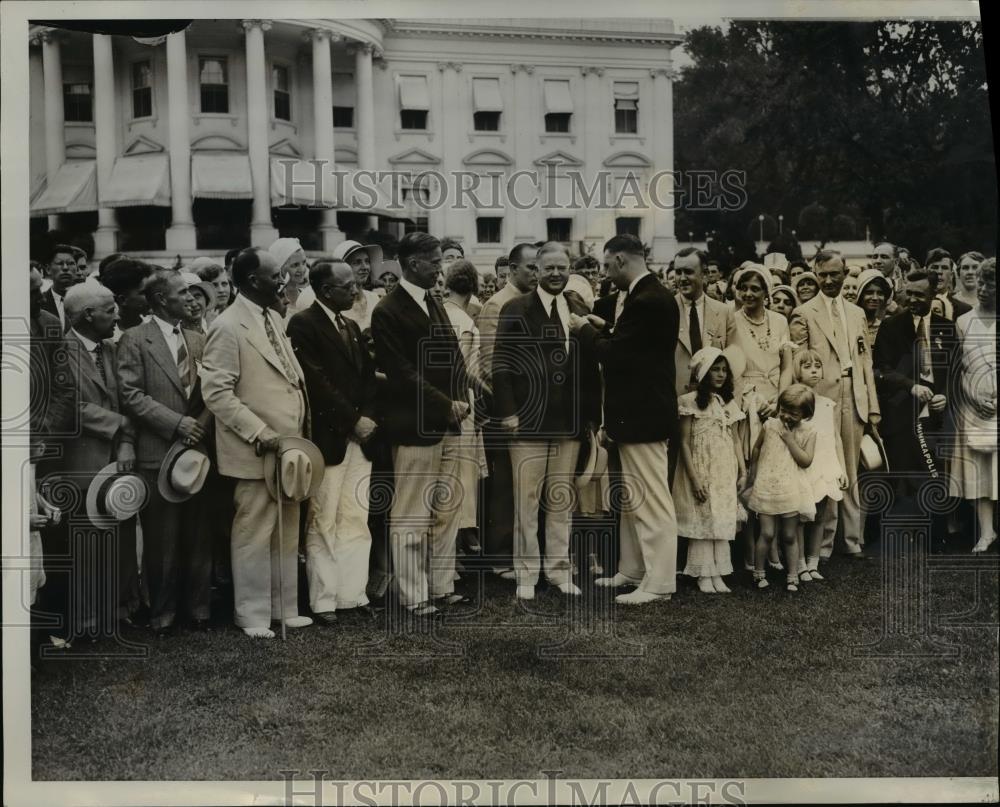 1931 Press Photo President Hoover Baptist Young Peoples Union J Milton Johnson - Historic Images