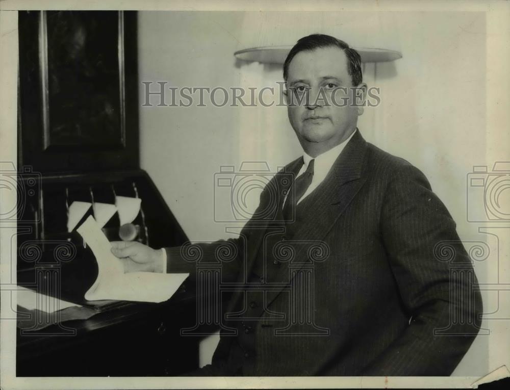 1932 Press Photo Everett Sanders Republican Natl. Chairman in New York. - Historic Images