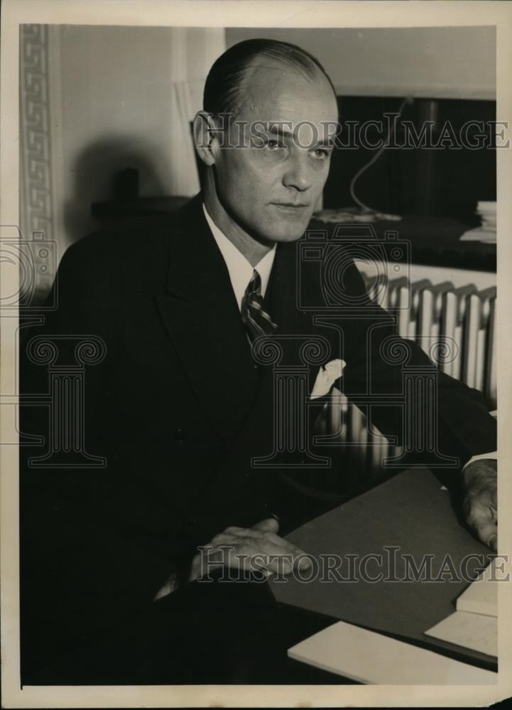 1940 Press Photo Hartwell Johnson Assistant to Undersecretary of State Welles - Historic Images