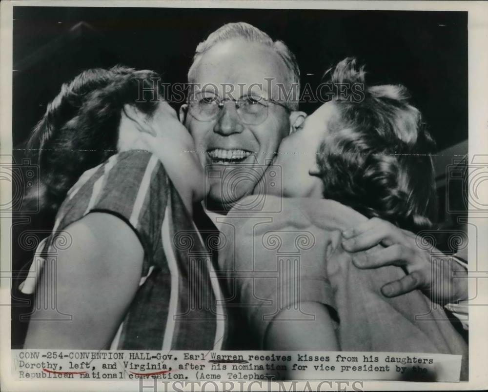 1948 Press Photo Governor Earl Warren Republican Vice President Nominee - Historic Images