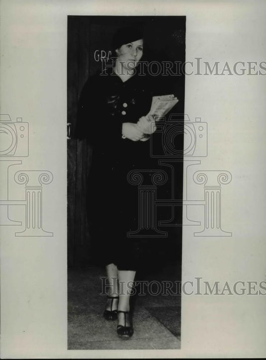 1934 Press Photo Jerry Six at grand jury in LA California in John P Mills case - Historic Images