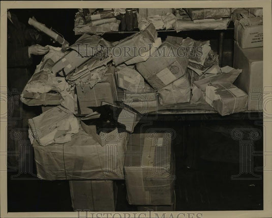 1938 Press Photo Christmas Gifts delayed at General Post Office. - Historic Images