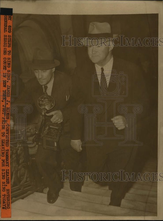 1940 Press Photo NY, convicted Tammany Leader enters court, leave for Sing Sing - Historic Images