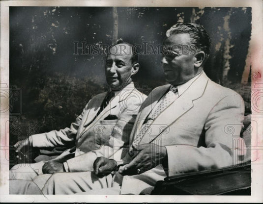 1953 Press Photo Adlai Stevenson(L) lost Dem. candidate & Marshal Tito Yugoslava - Historic Images