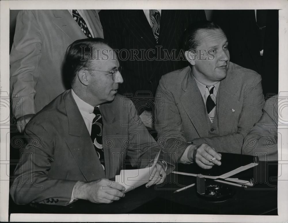 1947 Press Photo Washington D.C. Senator Bourke Hickenlooper, William Knowland - Historic Images