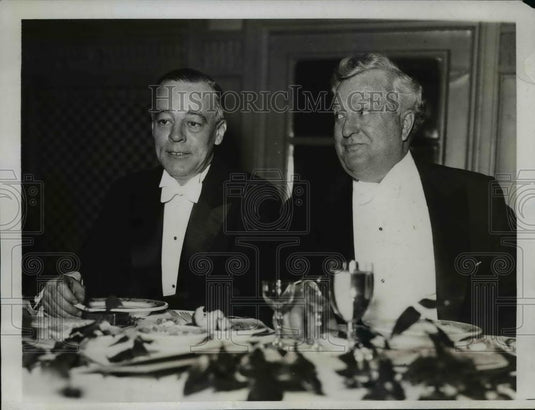1935 Press Photo NY Postal employees John J Barrett & Sen Pat McCarran of NV - Historic Images