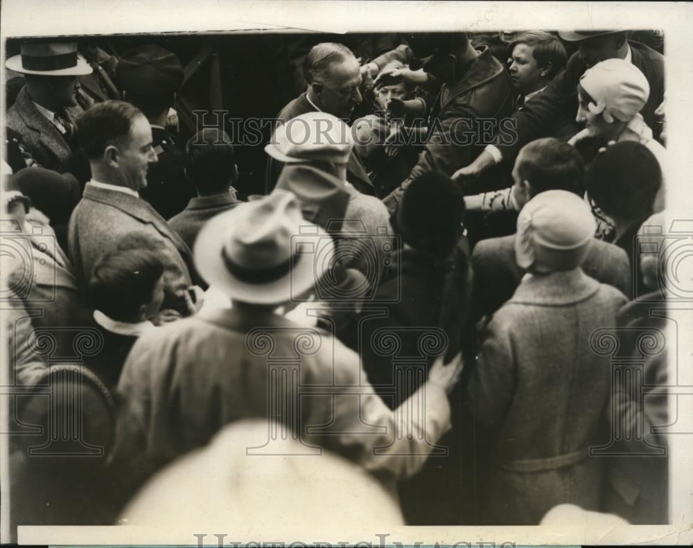 1928 Press Photo Governor of NY Alfred E Smith Leaving Holy Rosary Church - Historic Images