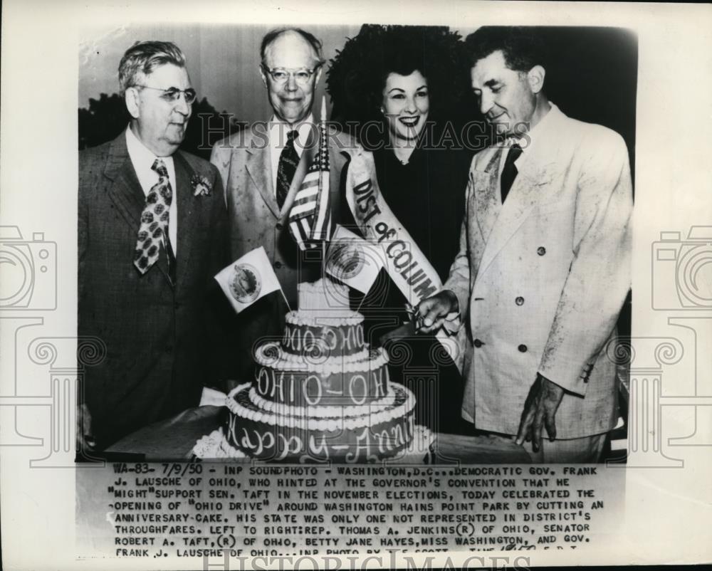 1950 Press Photo Gov Frank Lausche at governors Convention in Washington - Historic Images