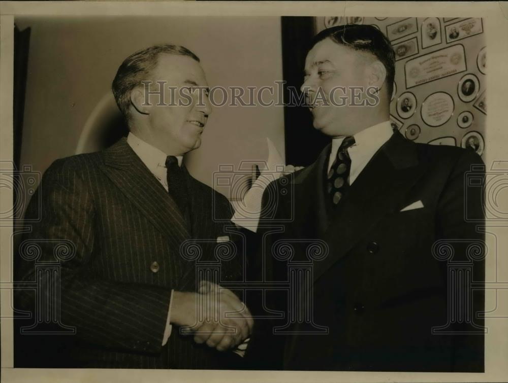 1939 Press Photo David E Bell and John Hanes in Washington DC - Historic Images