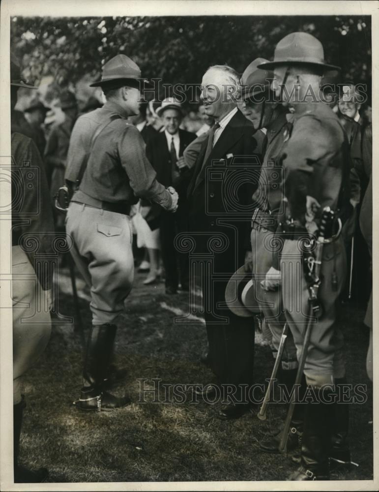 1931 Press Photo Former NY Governor Alfred Smith &amp; NY National Guards - Historic Images