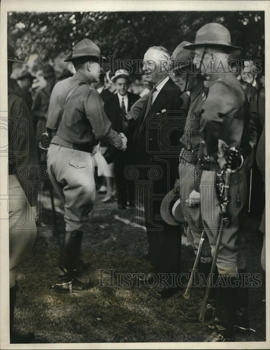 1931 Press Photo Former NY Governor Alfred Smith & NY National Guards - Historic Images