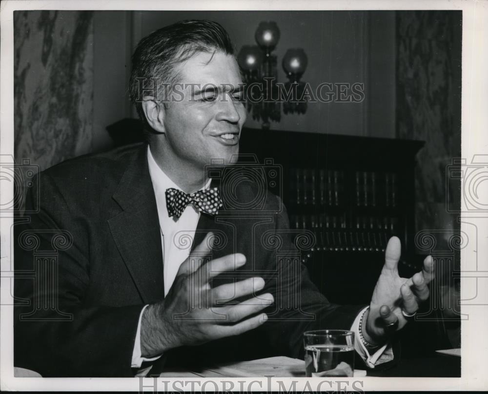 1956 Press Photo Gov G Mennen Williams of Michigan - Historic Images