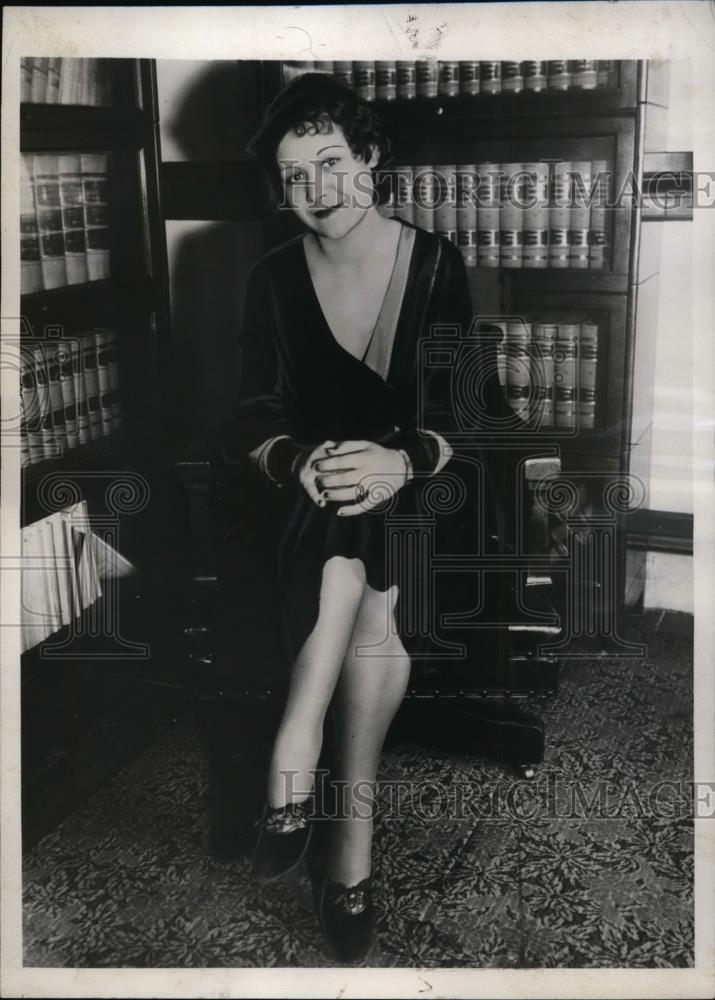 1933 Press Photo Helen Petersen known on stage Patricia Kaly - nee64549 - Historic Images